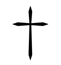 Christian Cross Black And White Silhouette