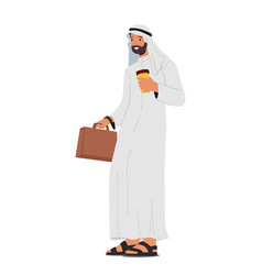 Dapper Arab Muslim Businessman Character