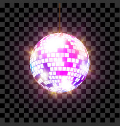 Disco Ball With Light Rays Isolated