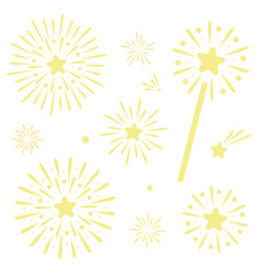 Festive Holiday Clip Art Set Firework Elements