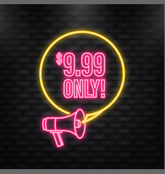 Neon Icon Sale 999 Dollars Only Offer Badge