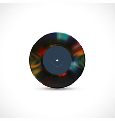 Vinyl Disc 7 Inch Ep With Colorful Grooves Shiny