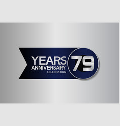 79 Years Anniversary Logo Style With Circle