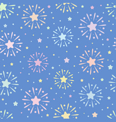 Cute Fireworks Pattern Star Seamless Repeat