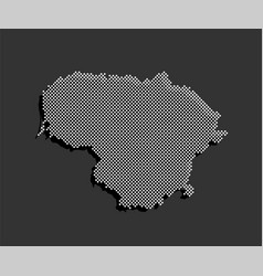 Map Lithuania From Dots Digital Template