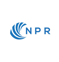 Npr Letter Logo Design On White Background