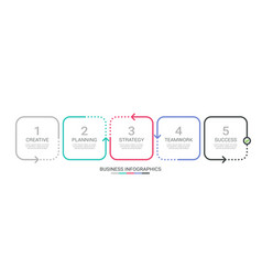 14-03-20 Thin Line Infographic 5 Steps