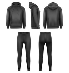 Blank Black Hoodies And Leggings Mockup