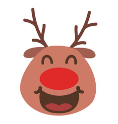 Laugh Reindeer Face Emoticon 55