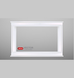 White Blank Picture Frame Realistic Horizontal