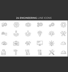 Engineering Line Icons Set