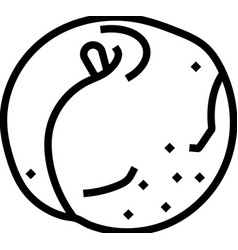 Plum Purple Fruit Line Icon