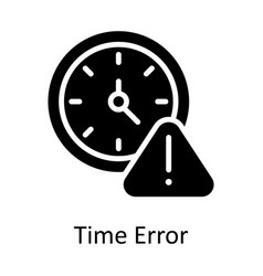 Time Error Solid Icon Design