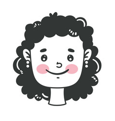 Woman Head Frizzy Character