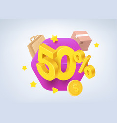 50 Percent Sale Concept 3d