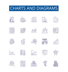 Charts And Diagrams Line Icons Signs Set Design