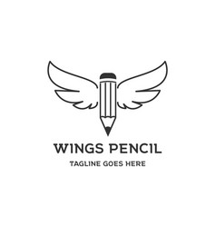 Pencil Art Media With Angel Bird Wings