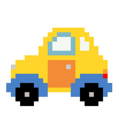 Pixel Yellow A Car Image Lego Block For Pattern