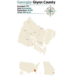 Map Glynn County In Georgia