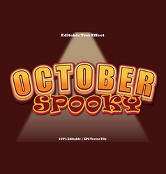 October Spooky Editable Text Effect 3d Emboss