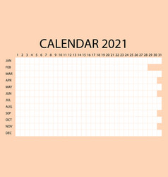 2021 Calendar Planner Corporate Design Week