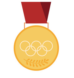 Gold Medal Golden 1st Place Badge Sport