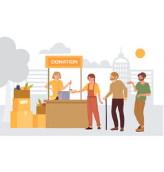 People With Donation Food Concept