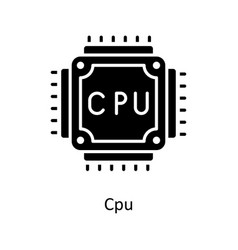 Cpu Solid Icons Simple Stock