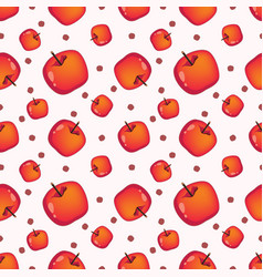 Crab Apple Fruit Seamless Pattern