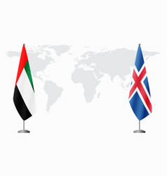 United Arab Emirates And Iceland Flags