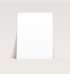 White Sheet Of Paper Mockup On Light Background