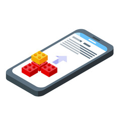 Data Construct Icon Isometric Html System