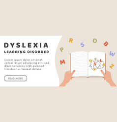 Dyslexia Concept A Person Hands Holding A Book