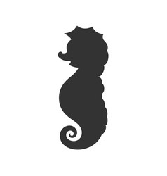 Seahorse Silhouette Clip Art Simple Flat Design