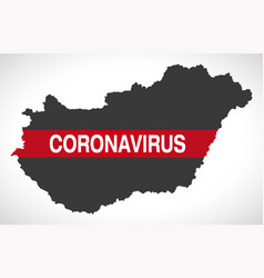 Hungary Map With Coronavirus Warning