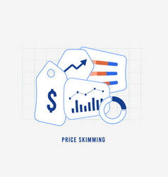 Price Skimming Strategy Concept High Initial