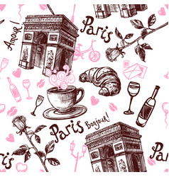 Romantic Paris Seamless Pattern