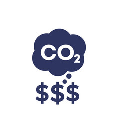 Carbon Emissions Cost Icon Co2 Gas Price