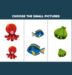 Education Game For Children Choose The Small