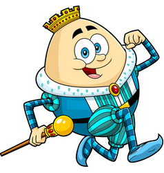 Happy Humpty Dumpty King Egg Cartoon Character