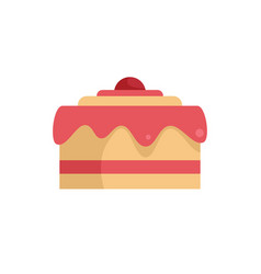 Muffin Cake Icon Flat Happy Anniversary