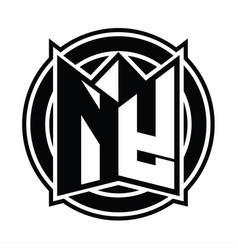 Ny Logo Monogram Circle Rounded Design