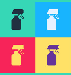 Pop Art Water Spray Bottle Icon Isolated On Color