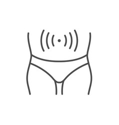 Abdominal Ache Line Outline Icon