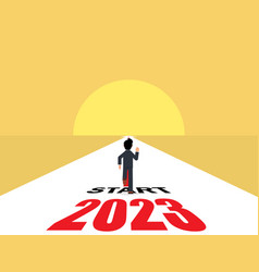 Businessmen Run On A Business Path In Early 2023