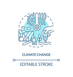 Climate Change Turquoise Concept Icon