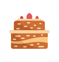 Dish Cake Icon Flat Food Pastry