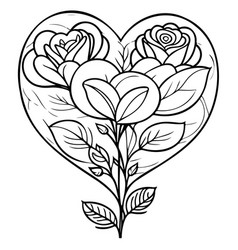 Doodle Valentine Love Flower Rose Heart Sketch