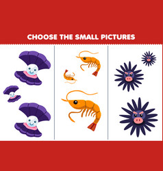 Education Game For Children Choose The Small