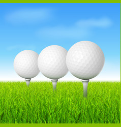 Golf Balls On Green Grass